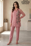 Onion Pink Rayon Cotton Co-Ord Set